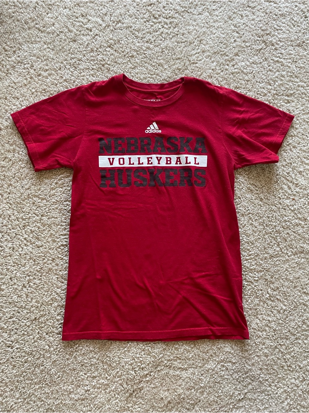adidas Red Nebraska Huskers Volleyball Tee
